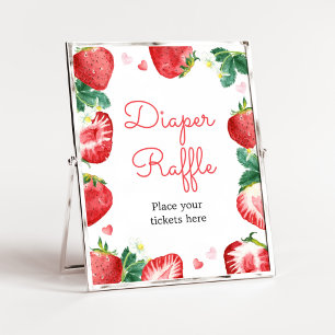 Jordberry Berry Sweet Baby Shower Raffle Poster