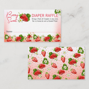 Jordberry Berry Sweet Baby Shower Raffle Visitkort