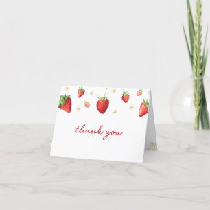 Jordberry Berry Sweet Baby Shower Tack för ditt ko Kort