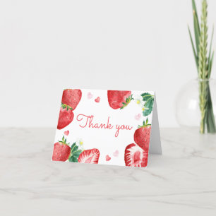 Jordberry Berry Sweet Baby Shower Tack Kort