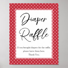 Jordberry Berry Sweet Diaper Raffle Baby Shower Poster