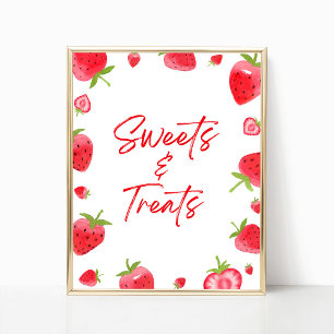 Jordberry Berry Sweet Sweets and Treats Sign Poster