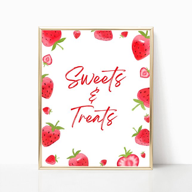Jordberry Berry Sweet Sweets and Treats Sign Poster (Skapare uppladdad)