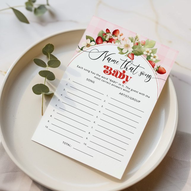 Jordberry Namn det sång babyduschspelet (Skapare uppladdad)