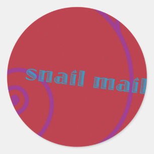 Jordberry Snigel Mail Runt Klistermärke
