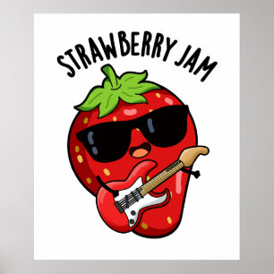 Jordberry Sylt Funny Fruit Pun Poster