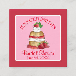 Jordberstårtskaka Bröllopsdusch Födelsedag Tilläggskort