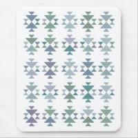 Jordblå Grönt Geometrisk triangel Aztec Mönster