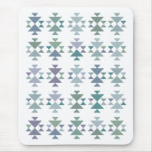 Jordblå Grönt Geometrisk triangel Aztec Mönster