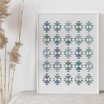 Jordblå Grönt Geometrisk triangel Aztec Mönster Poster<br><div class="desc">Jordblå Grönt Geometrisk triangel Aztec Mönster</div>