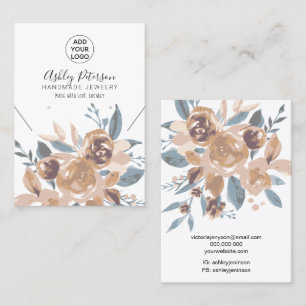 Jordboho blommigt logotyp juvelerarring halsband visitkort