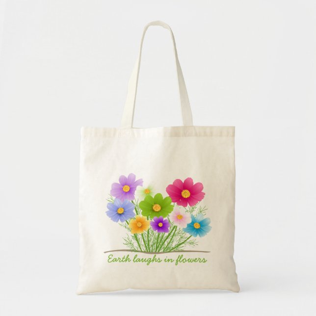Jordborrar i blommor Naturbudget, giftebok Tygkasse (Framsidan)