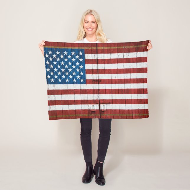 Jordbruk | Amerikanska Flagga Barn Mural Fleecefilt (På plats)