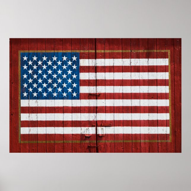 Jordbruk | Amerikanska Flagga Barn Mural Poster (Framsidan)