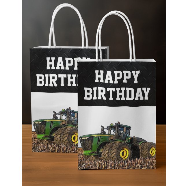 Jordbruk av lantbruksutrustning för motorvagn i gr (Happy Birthday Tractor Party Gift Bag.)