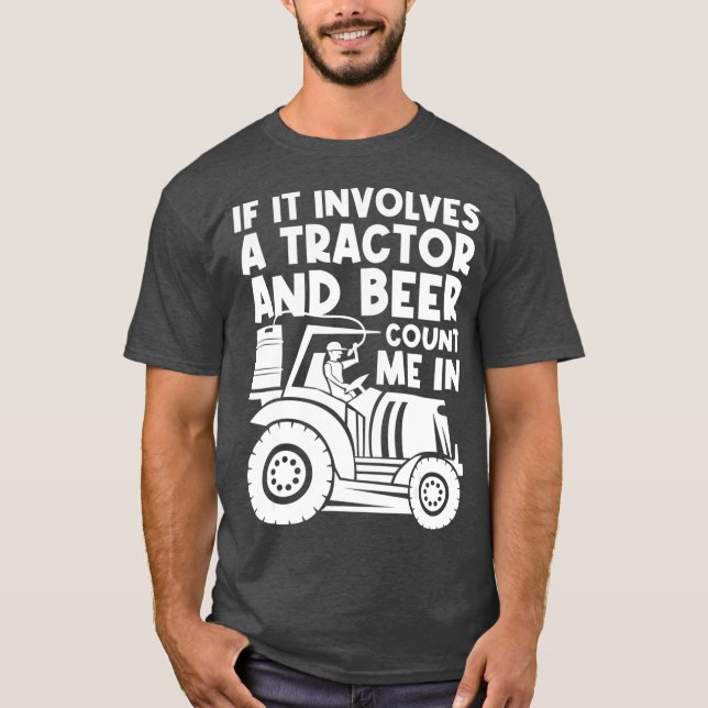 Jordbruk av öltraktor t shirt (Framsida)