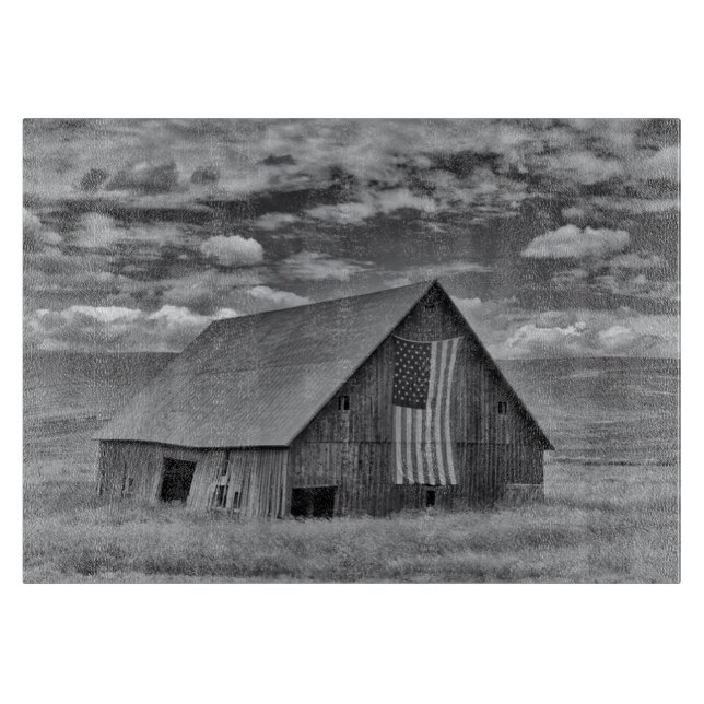 Jordbruk | BW American Flagga Barn Scene (Framsidan)