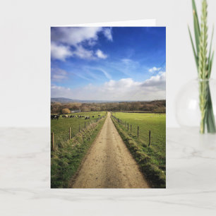 Jordbruk Engelska landsvägen Dirt Road Kort