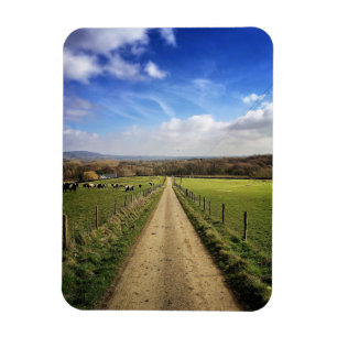 Jordbruk Engelska landsvägen Dirt Road Magnet