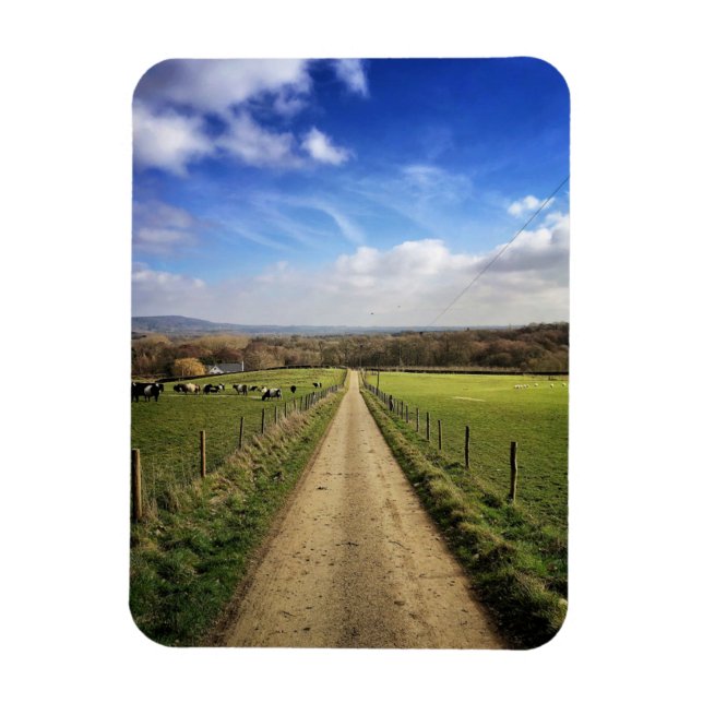 Jordbruk | Engelska landsvägen Dirt Road Magnet (Vertikal)