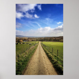 Jordbruk   Engelska landsvägen Dirt Road Poster