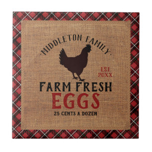Jordbruk Färsk 🥚 🐓 Ägg Kakelplatta