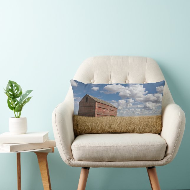 Jordbruk | Gammal rödbrun i vete Fält Lumbarkudde (Stol)