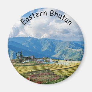 Jordbruk i bergen i Bhutan-östran - Himalaya Magnet