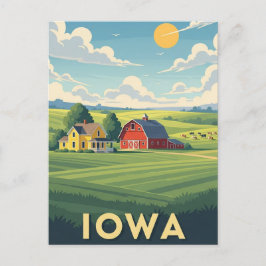 Jordbruk i Iowa Travel Vykort