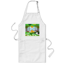 Jordbruk i skogen långt förkläde