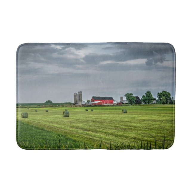 Jordbruk | Red Barn & Silo i Vår Badrumsmatta (Framsidan)