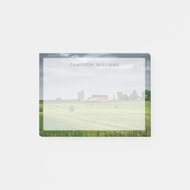 Jordbruk | Red Barn & Silo i Vår Post-it Block (Framsida)