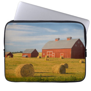 Jordbruk Red Barns nära Hay Balans Laptop Fodral