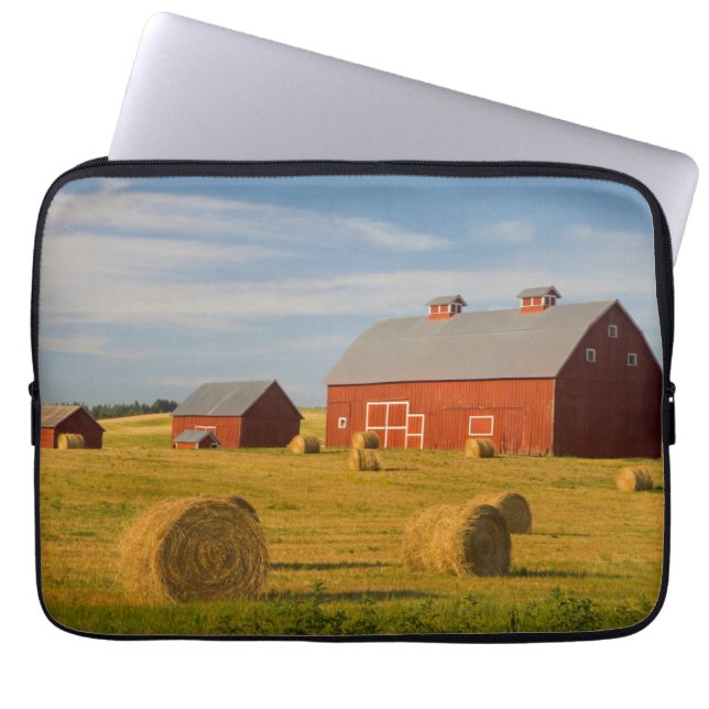Jordbruk | Red Barns nära Hay Balans Laptop Fodral (Framsidan)