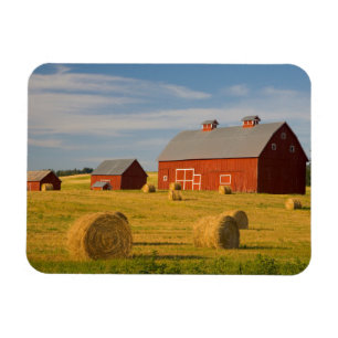 Jordbruk Red Barns nära Hay Balans Magnet