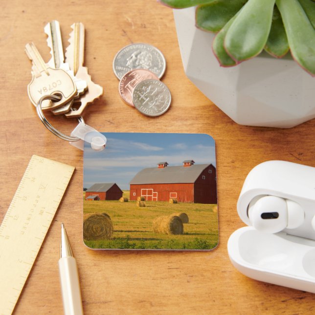 Jordbruk | Red Barns nära Hay Balans Nyckelring (Skrivbord)