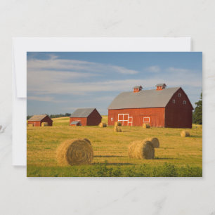 Jordbruk Red Barns nära Hay Balans Tack Kort