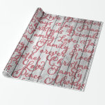 JORDBRUK Rustic Wood med skript Lettering Presentpapper<br><div class="desc">Jordbruksföretagets stil-trä med text i skript-bokstäver - Familj,  för alltid,  fred i kärlek. Lägg till lite bondgård stil i dina helgdag den här säsongen.</div>