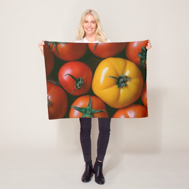 Jordbruk | Shiny Red & Gult Tomates Fleecefilt (På plats)