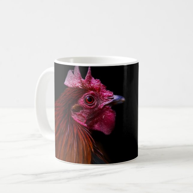 Jordbruk | Tupp Head Shot Kaffemugg (Framsida vänster)