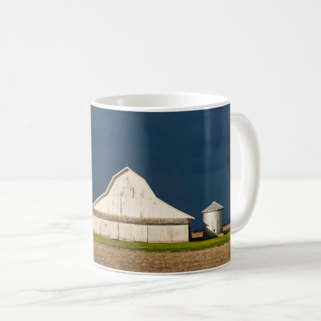 Jordbruk | White Barn & Silo Kaffemugg (Framsida höger)