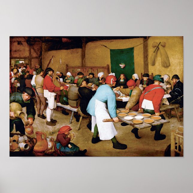 Jordbrukare Bröllop, Pieter Bruegel Poster (Framsidan)