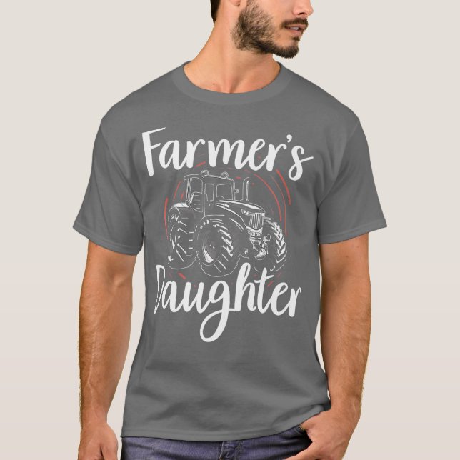 Jordbrukare Dotter I Farming Ranch Girl Premium T Shirt (Framsida)