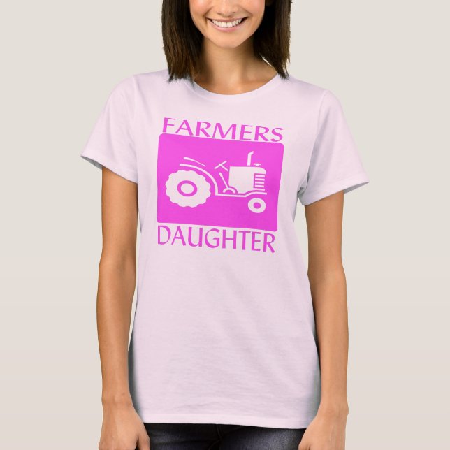 Jordbrukare Dotters Rosa Tee Shirt (Framsida)