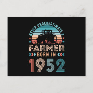 Jordbrukare född 1952 70:e födelsedag Gift Retro Vykort