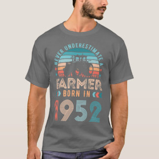 Jordbrukare född 1952: Jordbruksgåva 70:e födelsed T Shirt