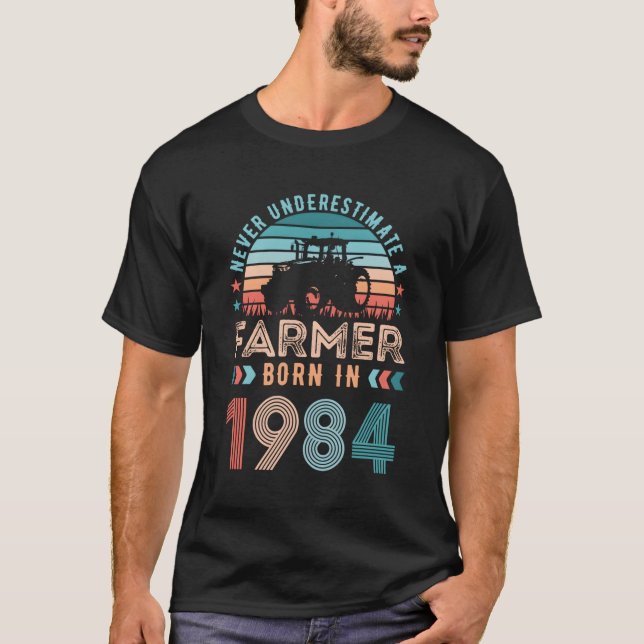 Jordbrukare född 1984 t shirt (Framsida)