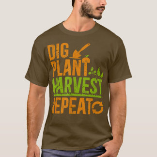 Jordbrukare Gräver Plant Harvest Repeat Farm Farmi T Shirt