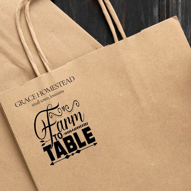 Jordbrukare i Bord Marknadsställ i Namn Stämpel (Skapare uppladdad)