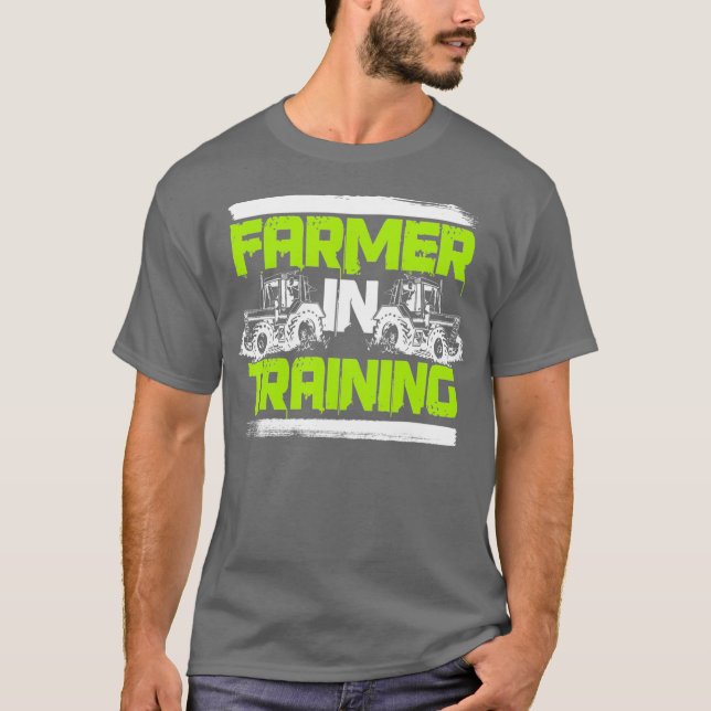 Jordbrukare i rancher-lantbruk t shirt (Framsida)